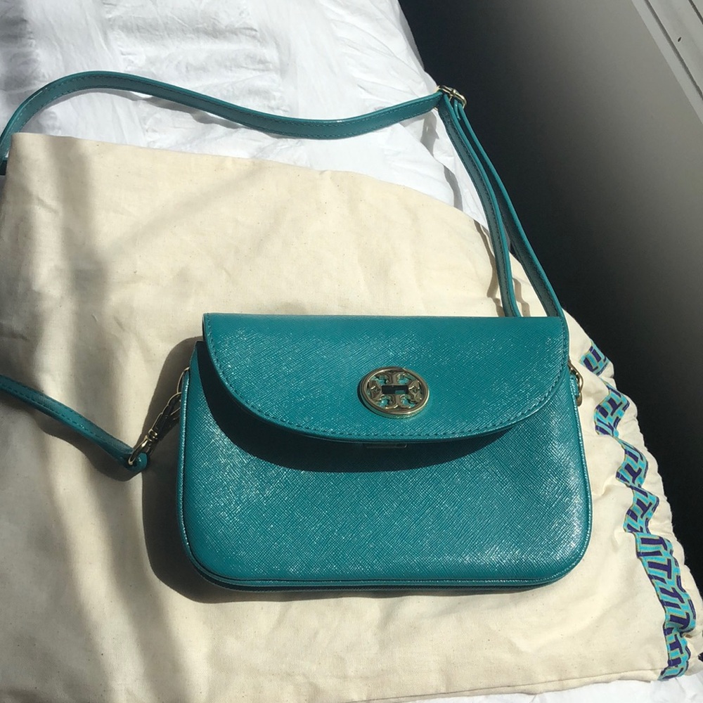 Tory Burch turquoise cross body